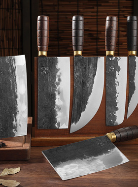 4铬手工锻打老式菜刀厨师专用菜刀40Cr13MOV锻打阳江刀具商用