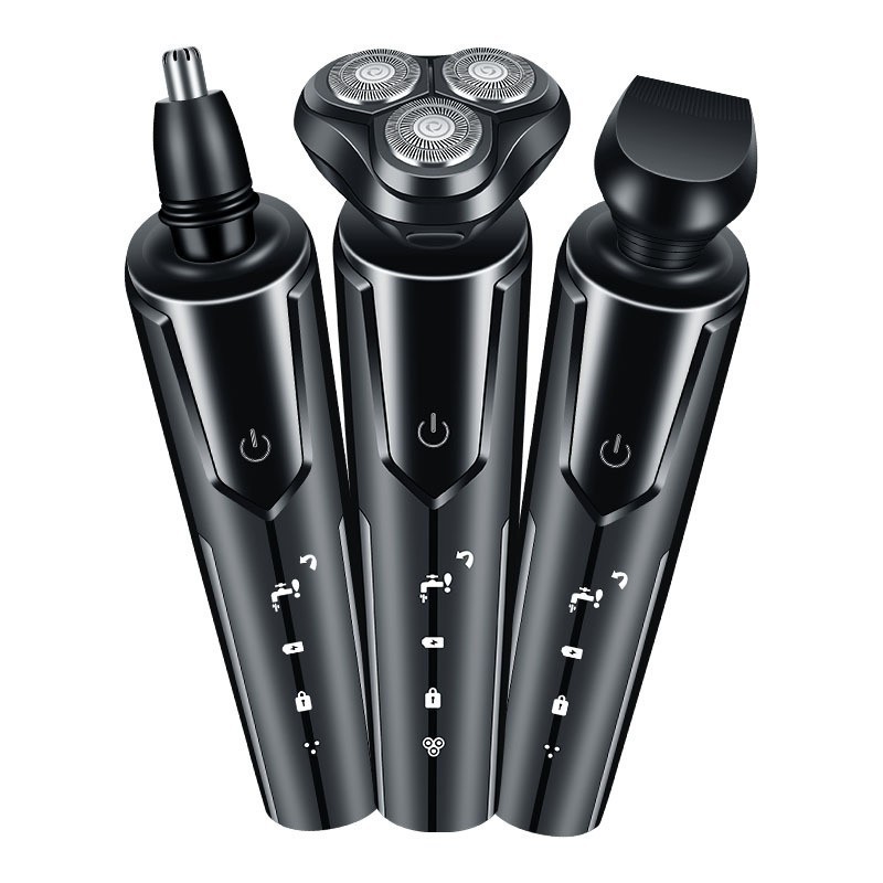 新款988新款浮动三刀头剃须刀三合一版修鼻毛修鬓角电动刮胡刀