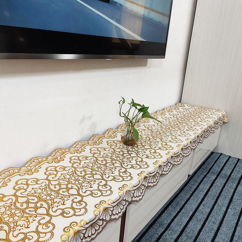 欧式电视柜桌布长形鞋柜台布防水pvc塑料床头柜餐边柜美甲桌盖布,居家布艺,桌布,淘宝优惠券,粉丝福利购,淘宝优惠卷