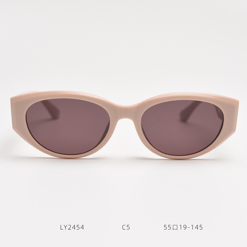 LY2454韩系猫眼TR90偏光太阳眼镜潮男女网红街拍软妹复古大框墨镜