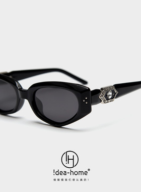 58314猫眼TR90珠宝个性偏光太阳眼镜男女高级感2026新款钻石墨镜