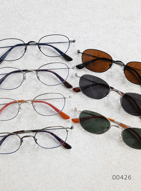 00426韩版金属细边个性近视眼镜框男女小框书呆子防蓝光平光镜架