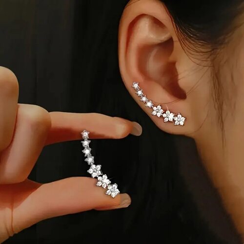 Starry Sky with Diamond Earrings甜美气质满天星镶钻耳钉耳环女