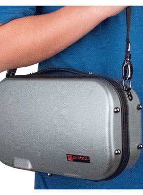 普路太PROTEC BM307 单簧管箱包灰蓝色紧凑小款便携黑管盒子