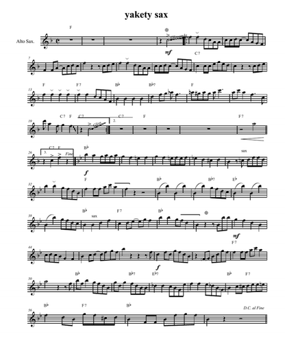 Yakety Sax喋喋不休的萨克斯爵士大乐队乐谱总谱分谱