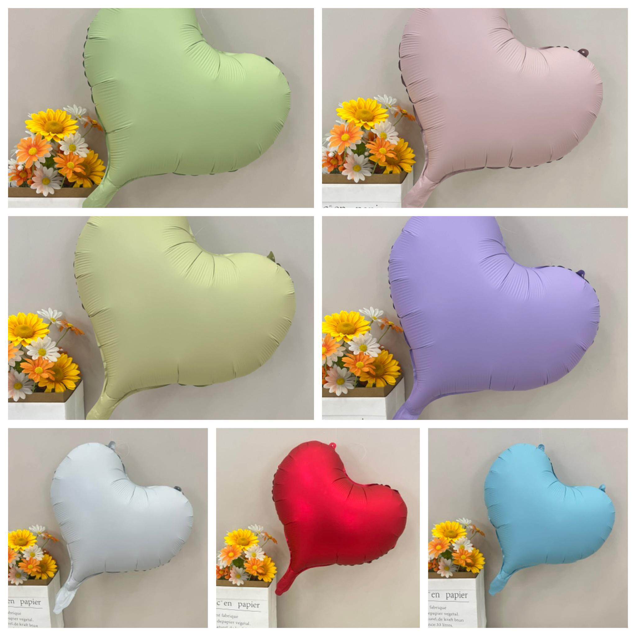 20寸哑光磨砂桃心气球爱心心形