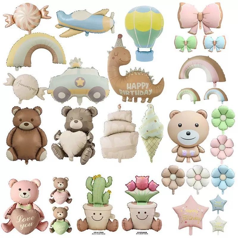 ins风哑光魔法小熊飞机警车恐龙独角兽小兔彩虹糖果蛋糕酒瓶气球,节庆用品/礼品,气球,淘宝优惠券,粉丝福利购,淘宝优惠卷