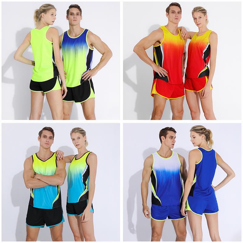 田径服套装男女长跑马拉松衣服体考运动速干跑步比赛训练短裤背心