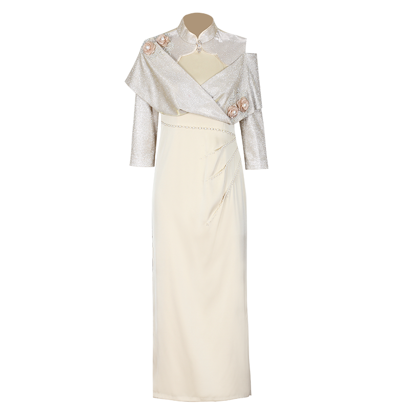 多丽琦复古连衣裙独特小众设计改良旗袍2025年春季新款中式晚礼服