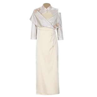 多丽琦复古连衣裙独特小众设计改良旗袍2025年春季新款中式晚礼服