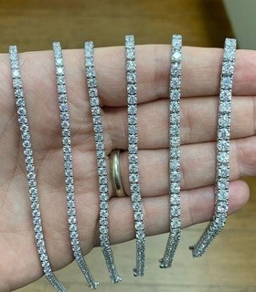 wish跨境电商网球手链女锆石金色玫瑰金满钻手串速卖通手饰5650