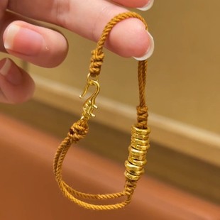 腰缠万贯小盘缠手链女手工编织手绳简约百搭气质时尚清新情侣手饰