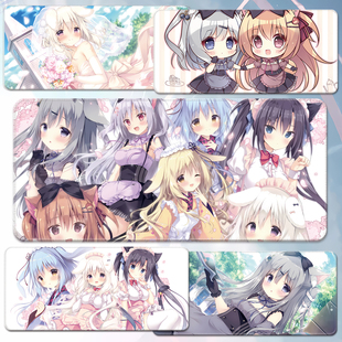 巧克甜恋鼠标垫千绘莉超大键盘桌垫美久栗acg同人周边天色巧克力