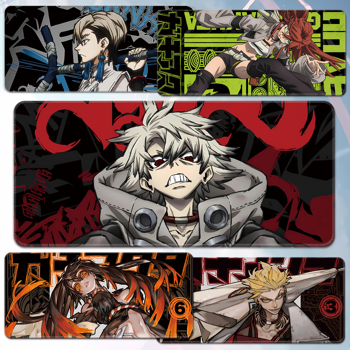 废渊战鬼鼠标垫超大桌垫加厚锁边