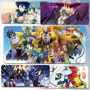 数码宝贝鼠标垫暴龙兽超大号键盘桌垫太一Digimon阿和周边加鲁鲁