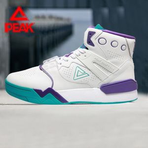 匹克态极蛟变910高帮复古鞋春秋季男运动鞋皮面黑白皮革男鞋耐磨