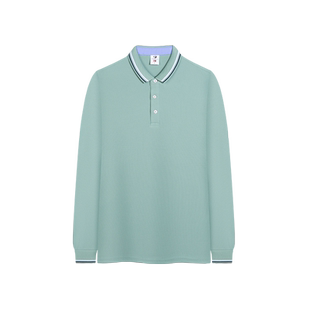 秋冬长袖T恤工作服定制印logo翻领POLO衫透气企业班服团队工装