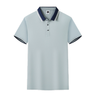 polo衫定制工作服T恤男女短袖冰丝棉工衣刺绣文化衫订制印字logo