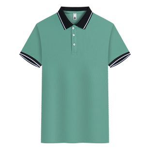 工作服定制T恤polo衫文化广告刺绣男女工装短袖翻领印字logo工衣