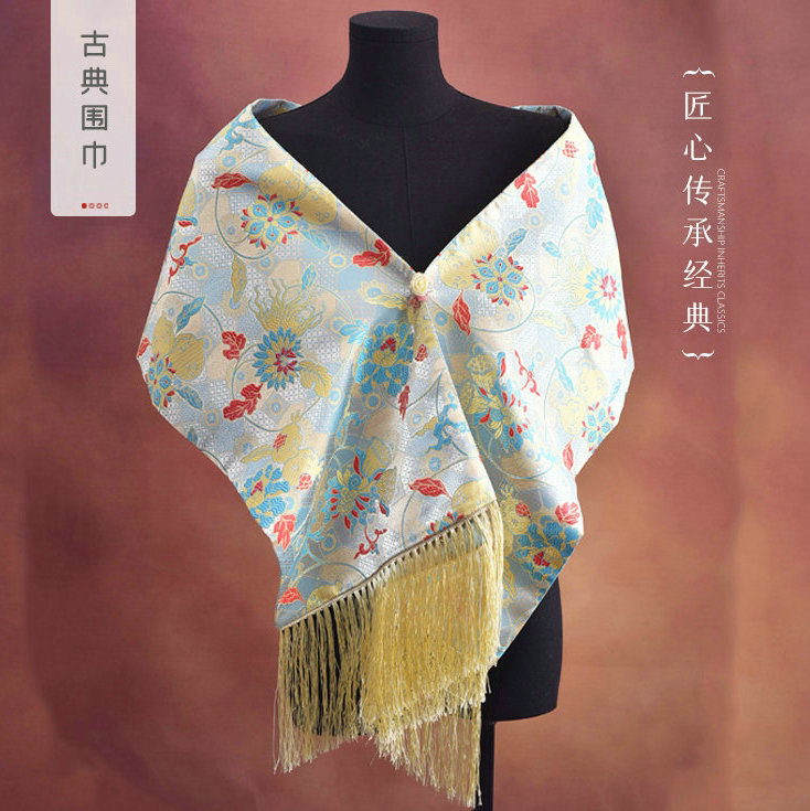 中国南京云锦工艺围巾礼品送老外