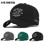 韩国Flipper硬顶大号棒球帽潮 秋冬遮阳高顶显脸小大头围鸭舌帽子