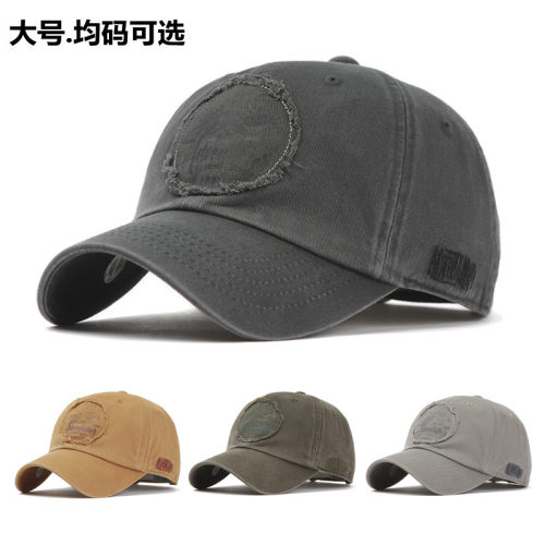 韩国遮阳大码水洗做旧日系鸭舌帽