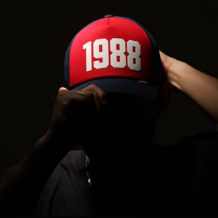 韩国代购 1988大号棒球帽高顶弯檐显脸小男女鸭舌帽子 硬顶百搭时尚