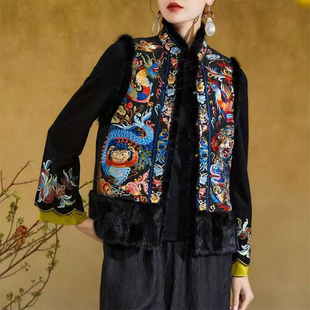 绝代佳人冬季服饰民族风新中式马夹棉服