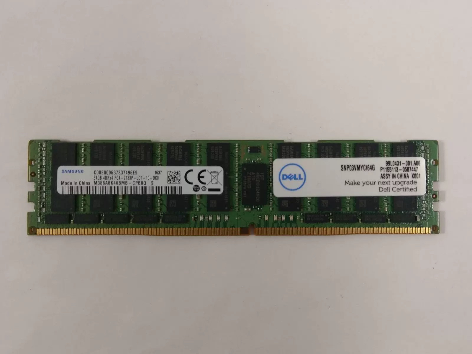 DELL SNP03VMYC/64G 内存 64GB 4DRx4 DDR4 17000 PC4-2133P-L LR