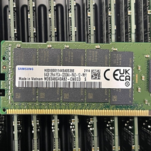 三星64G 2RX4 PC4-3200AA DDR4 ECC REG RDIMM服务器内存