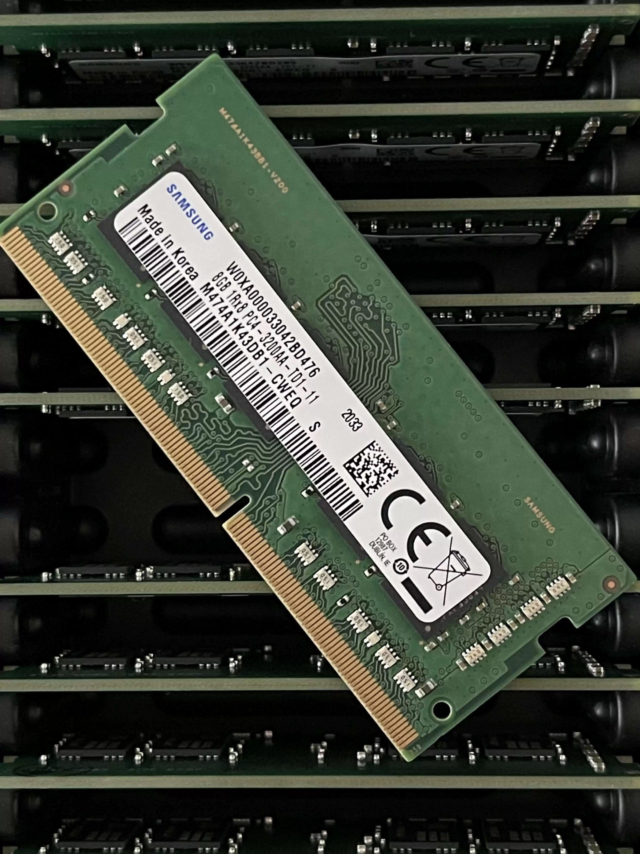 M471A1K43EB1-CWE原装三星8G 1RX8 PC4-3200AA-S DDR4 笔记本内存