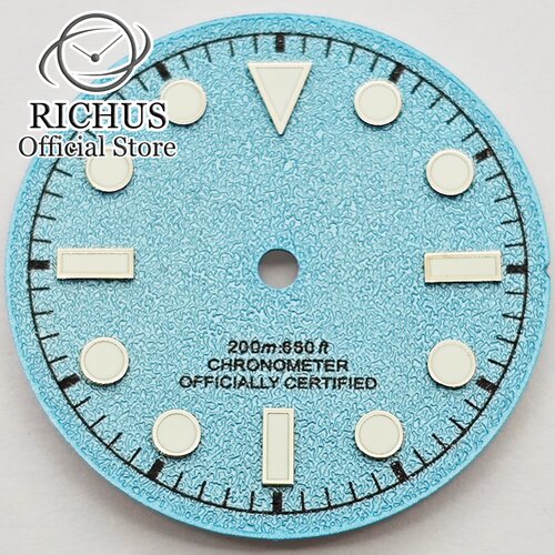 28.5mm手表表盘碧绿色夜光NH35 ETA2824 PT5000 Mioya8215 ST2130