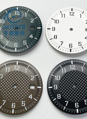 手表配件34mm黑色/白色/咖啡色/绿色手表表盘字面适合NH35机芯