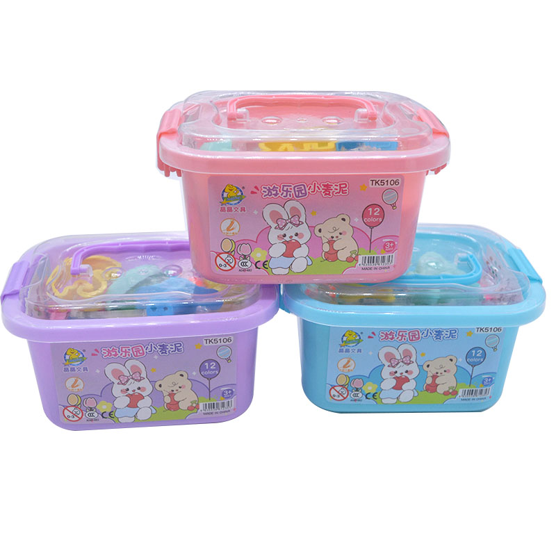 晶晶方盒橡皮泥彩泥配带模具