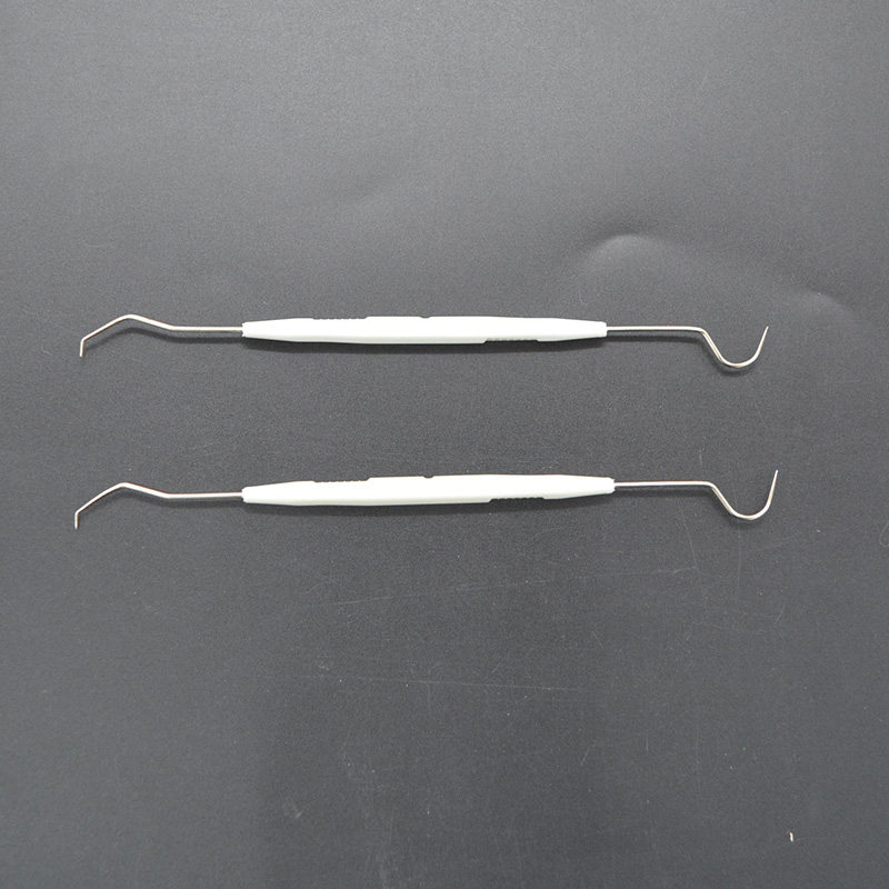 双头挑针 不锈钢塑料柄钩针 核桃缝隙深度清理挑剔针 文玩工具