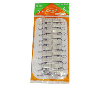 带钩子小夹子 20个装 窗帘钩勾 带钩窗帘夹 小铁夹 窗帘夹子