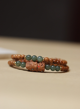 特级天然库克手串和田玉老山妈祖文玩男女菩提手和田玉礼物礼品