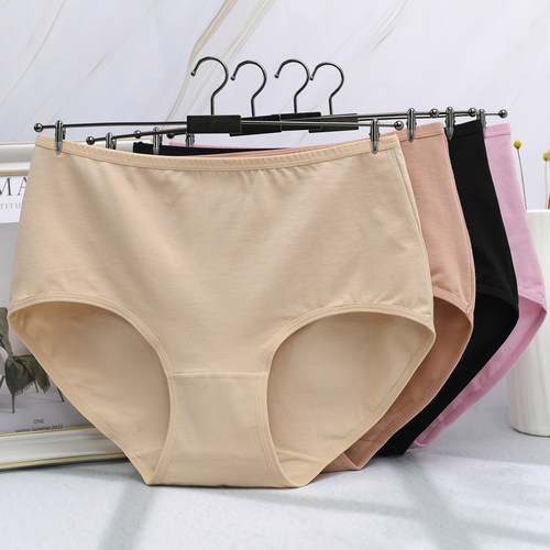 100-170斤女士莫代尔棉内裤舒适大码高腰妈妈三角裤加大加肥