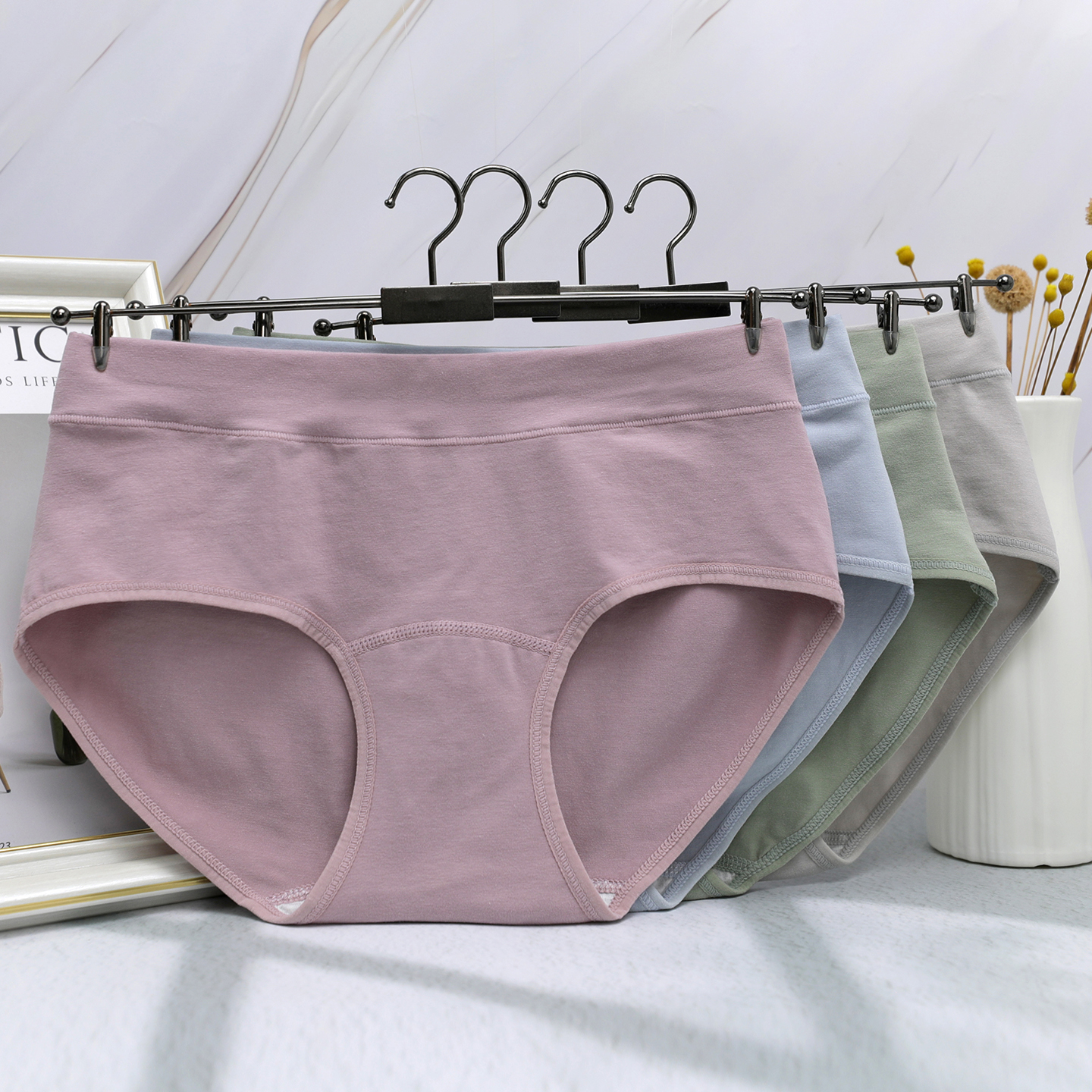 85-145斤女士中腰大码加长档纯棉透气内裤中年妈妈柔软棉质面料