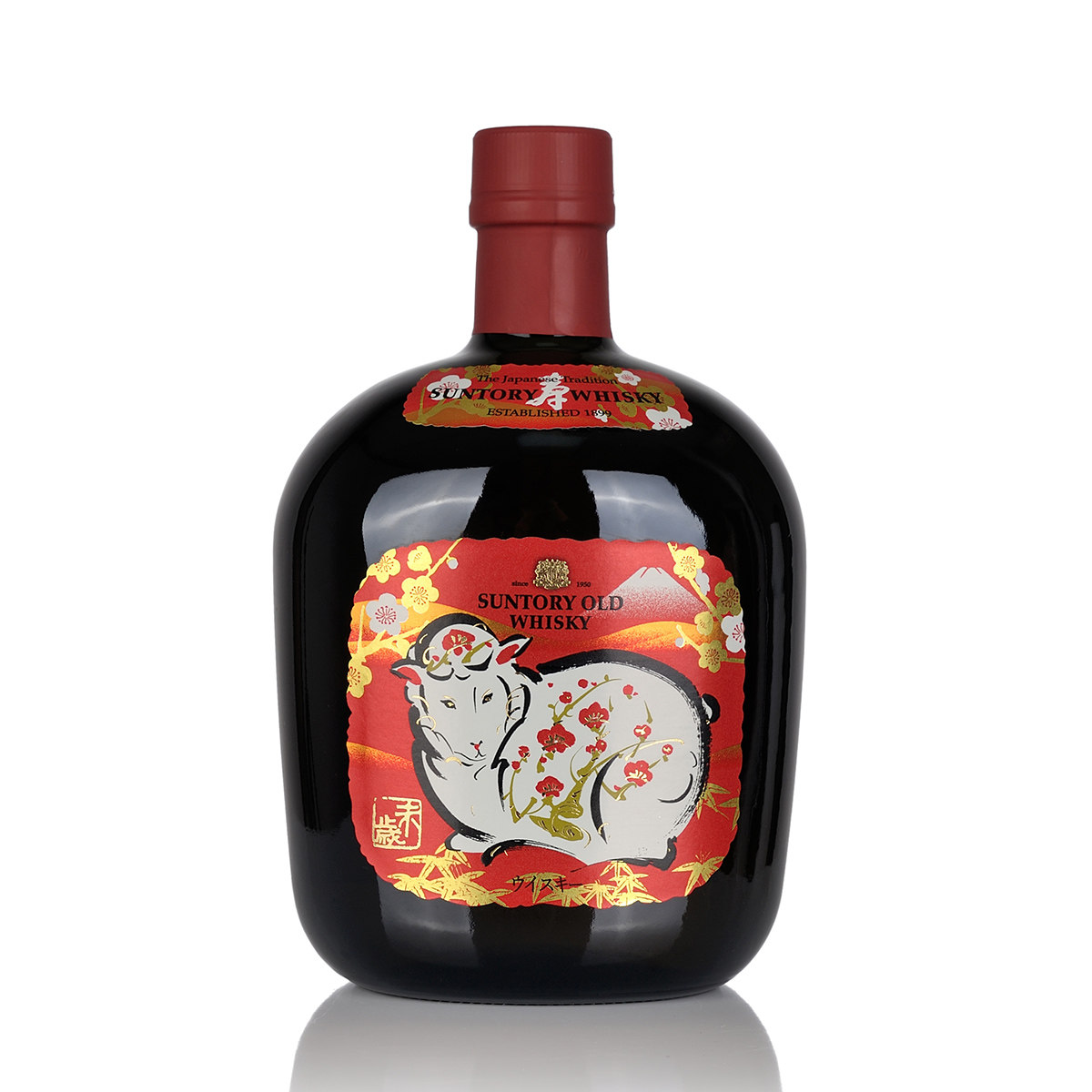 日本停产威士忌 2015年羊年限定款 700ML 43度 可爱 稀少 有盒