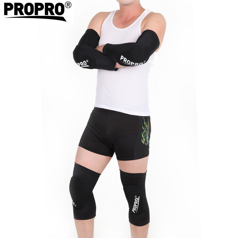 PROPRO 骑行护具 轮滑机车自行车越野摩托护膝护肘套装防摔护具
