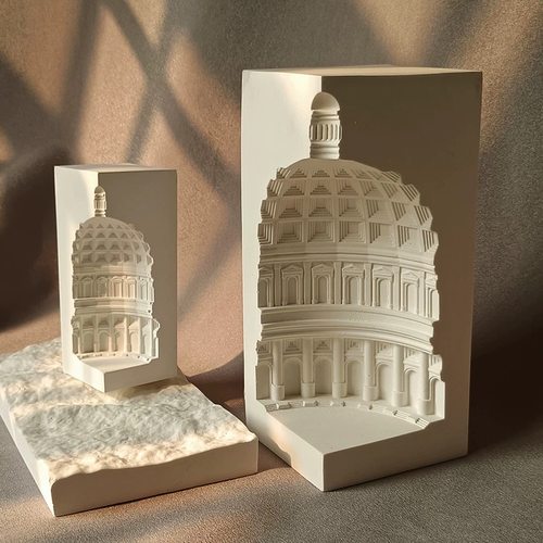 石膏建筑模型万神殿穹顶摆件客厅家居饰品首饰展示架橱窗陈列道具