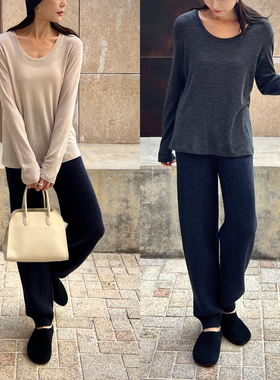 (2色)Plain Sight 全羊毛宽松圆领T恤