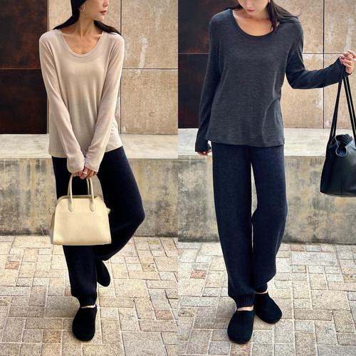 (2色)Plain Sight 全羊毛宽松圆领T恤