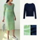 2色 藏蓝真丝针织7分袖 Plain 新春｜ Sight 薄荷绿 开衫