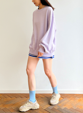 Plain Sight 浅黄、浅紫、花灰全棉中长款卫衣