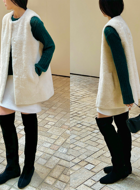 早鸟价 Plain Sight 西班牙Ladoma白色直毛拉贡马甲