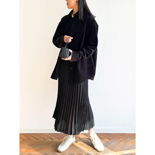 PlainSight黑色灯芯绒宽松衬衫