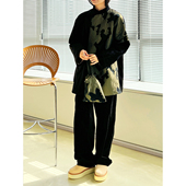 新中式 Plain Sight 撞色拼接系带棉服