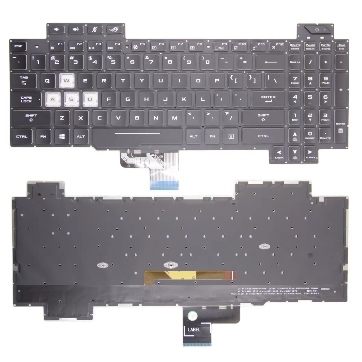 全新适用Asus华硕飞行堡垒6 GL704 PX554 玩家国度 S7C S7BS 键盘